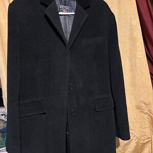 Vintage American Living Wool-cashmere blend top coat sz XL shoulders 19in length